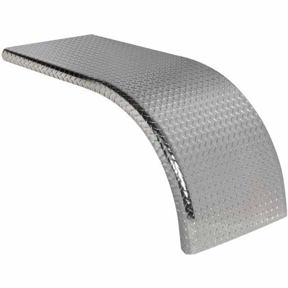 TPHD 60 Inch Aluminum Checker Plate Flanged Half Fender - Pair