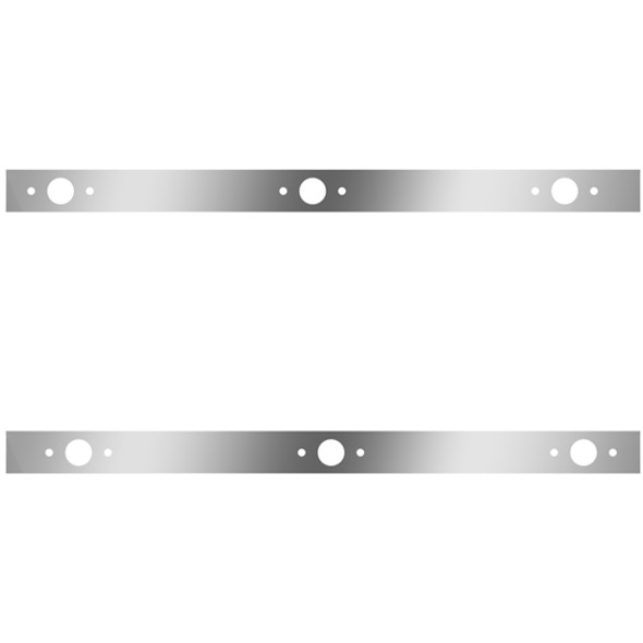 3 Inch Stainless Steel Cab Panels W/ 6 P1 Light Holes For Peterbilt 359