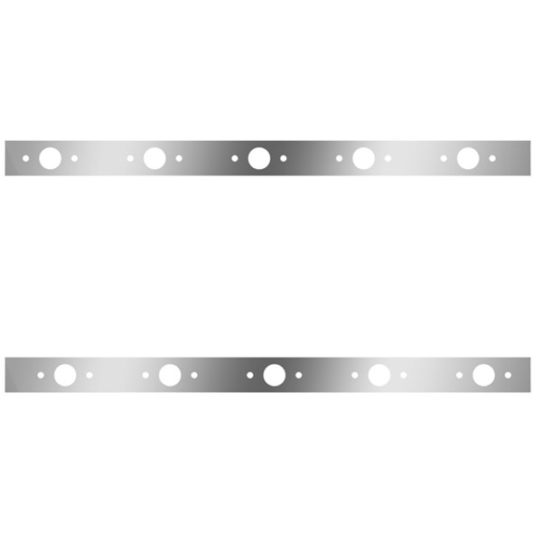 3 Inch Stainless Steel Cab Panels W/ 10 P1 Light Holes For Peterbilt 359