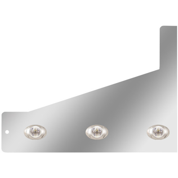 2.5 Inch Sleeper Extension Panels W/ 6 P4 Amber/Clear LEDs For Peterbilt 386 W/ 36, 48, 63 Inch Sleeper