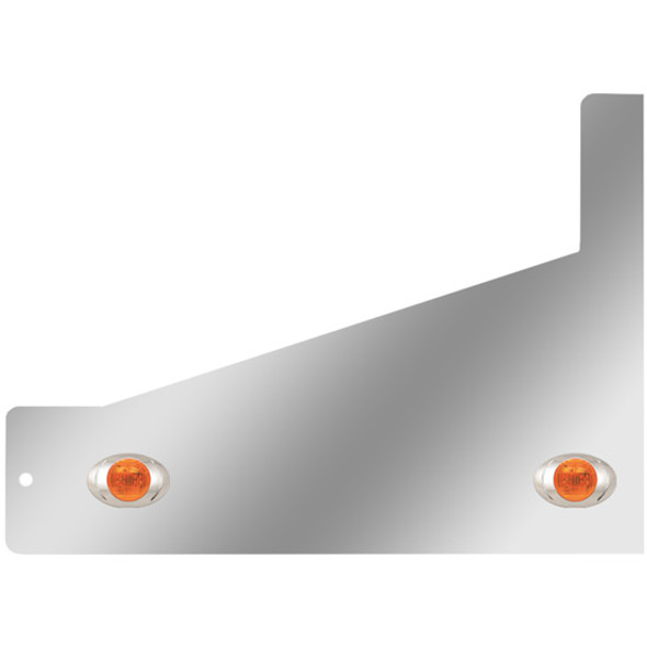 2.5 Inch Sleeper Extension Panels W/ 4 P3 Amber/Amber LEDs For Peterbilt 386 W/ 70 Inch Sleeper
