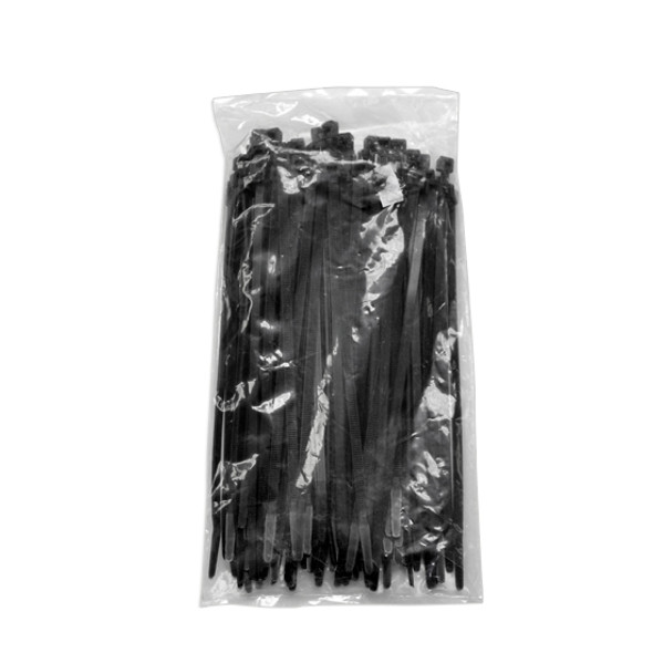 TPHD 8 Inch Black Nylon Wire Tie - 100 Pack