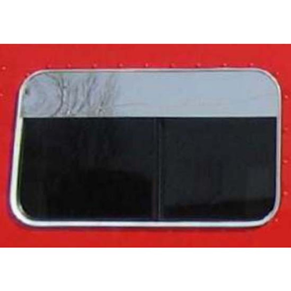 Stainless Steel Window Trim For Peterbilt 357, 365, 367, 378, 379, 388, 389 W/ Ultra Sleeper