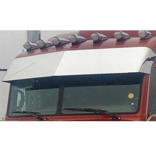 Stainless Steel 11 Inch Drop Visor, Blind Mount For Peterbilt Flat Or Raised Roof