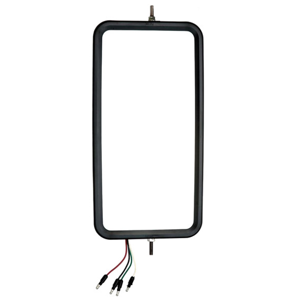 TPHD 7 X 16 Inch Stainless Steel West Coast Mirror - Heated And Motorized With 10 Foot Harness For Driver Side