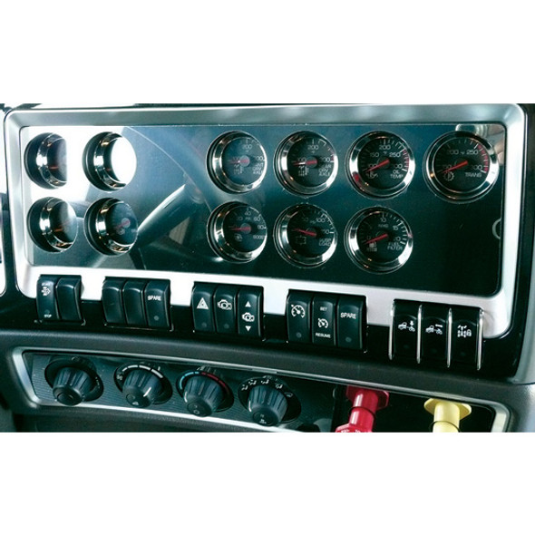TPHD Stainless Steel Main Gauge Cluster 12 Cutouts  For Kenworth