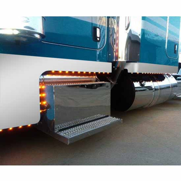 3.5 Inch SS Panel Kit W/ 95 Bullseye Amber-Amber LED Lights  For 48 & 58 Inch Sleeper