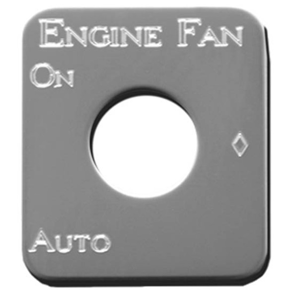 Rockwood Stainless Steel Engine Fan On Off Switch ID Plate For Kenworth