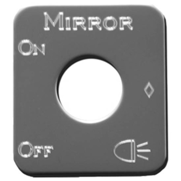 Rockwood Stainless Steel Mirror On Off Switch ID Plate For Kenworth