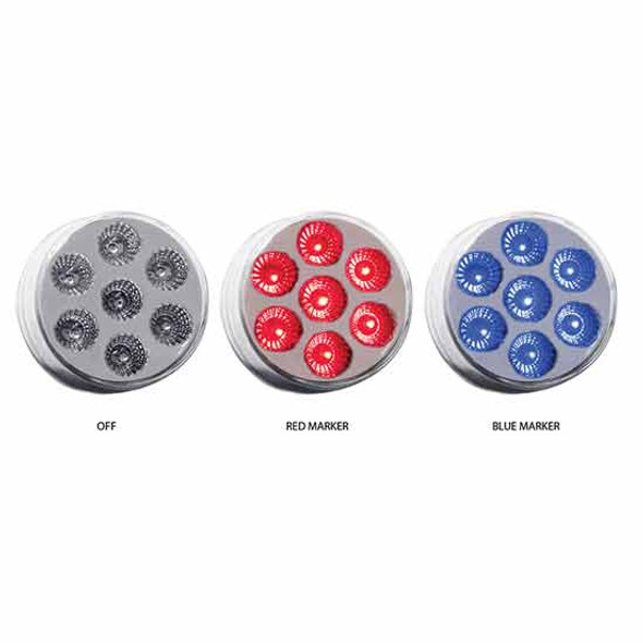 2" Dual Revolution LED - Red / Blue