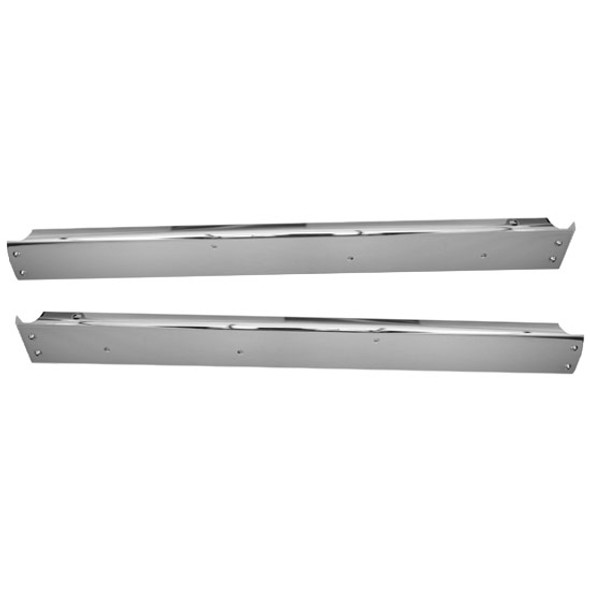 Rockwood Chrome Door Window Sills W/ Stainless Steel Screws For Peterbilt 378, 379