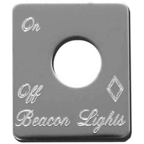 Rockwood Stainless Steel Beacon Lights Switch Trim Plate For Peterbilt