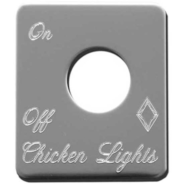 Rockwood Stainless Steel Chicken Lights Switch Trim Plate For Peterbilt