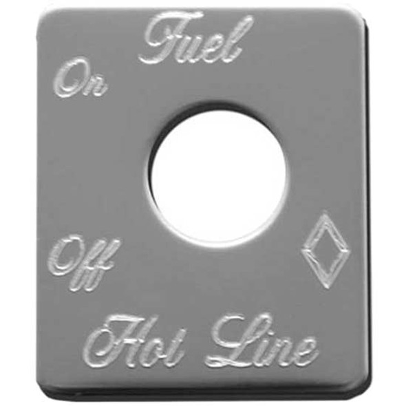 Rockwood Stainless Steel Fuel Hot Line Switch Trim Plate For Peterbilt