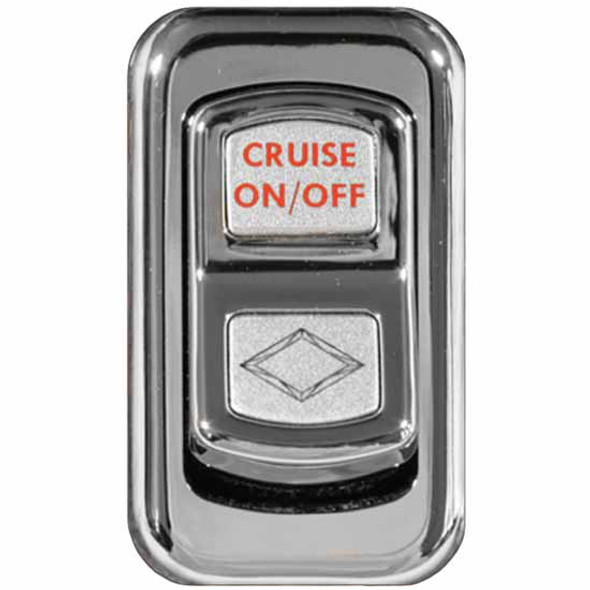 Rockwood Chrome Rocker Switch Cover For Cruise Control For Peterbilt 2006-Newer