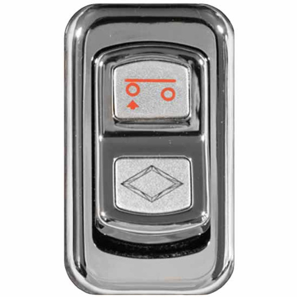 Rockwood Chrome-Plated Lift Axle Actuator Button For Electric Rocker Switch For Peterbilt