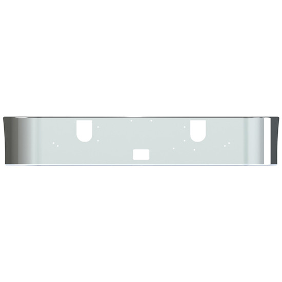 17.5 Inch Chrome Bumper W/ Step, Tow Holes For Mack SFA CHN & CHU 613 2004-Newer