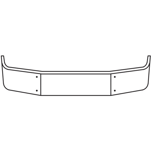 16 Inch Chrome Wrap Around Bumper For Peterbilt 384, 386 SBA