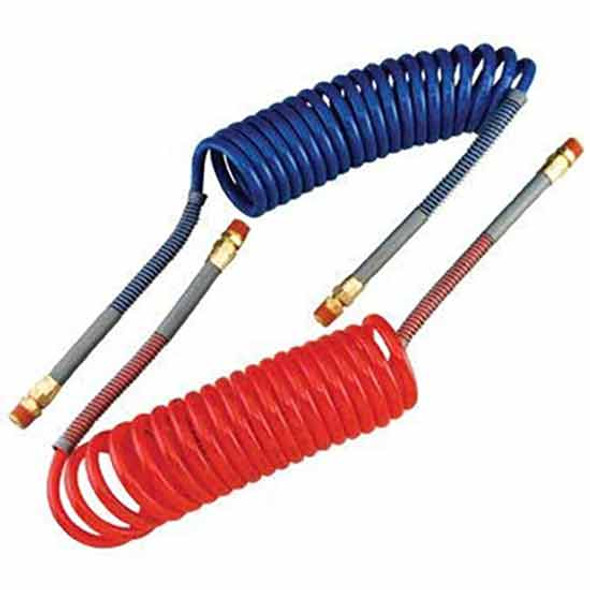 TPHD Nylon 15 Foot Red/Blue Air Hose Set With 12 Inch Leads W/ Glad Hands & Grips