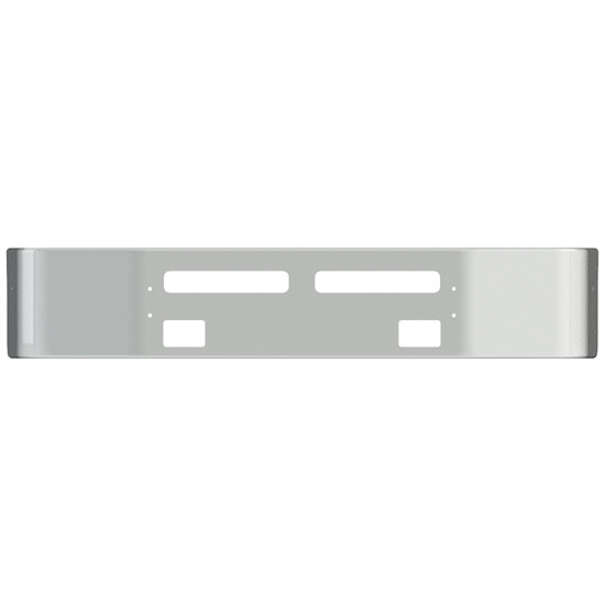 Stainless 18 Inch Tapered End Bumper W/ Tow & Hook Holes For Set Back Axle For Volvo VNL Gen I