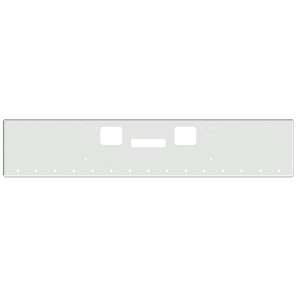 20 Inch Chrome Boxed End Bumper W/ 15 Bulkhead Light Holes For Freightliner Classic XL 2008-2010