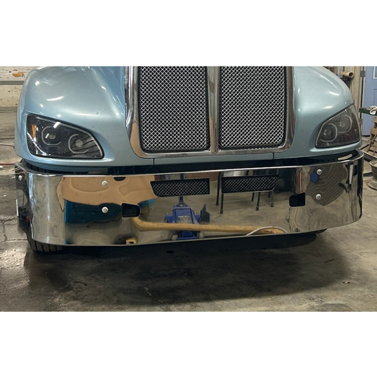 16 Inch Chrome Wrap Around Bumper W/ Tow & Vent Holes For Kenworth T660