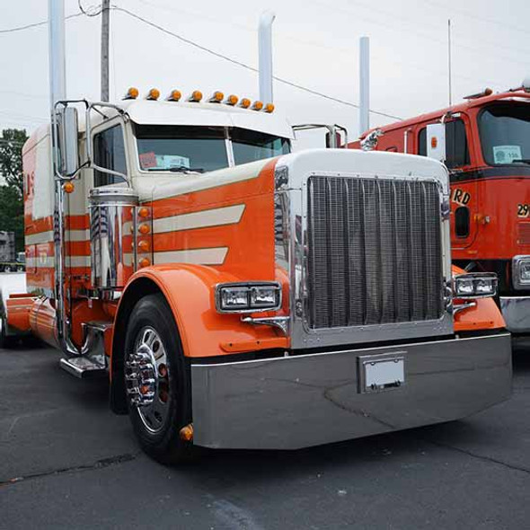 BESTfit Stainless Steel Grille Surround Kit For Peterbilt 379 127 BBC W/ Extended Hood