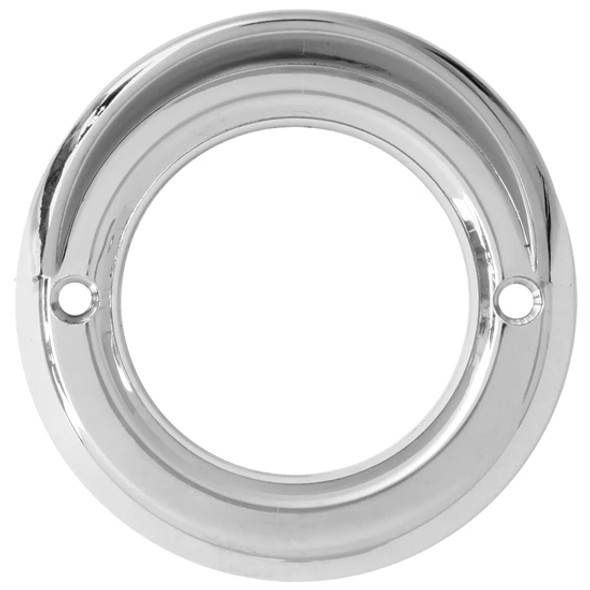 2" Round Light Chrome Bezel with Visor