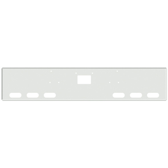 22 Inch Chrome Texas Boxed End Bumper W/ Tow, 6 Oval Light Holes For Peterbilt 357 SFA, 378, 379
