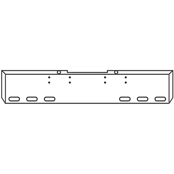 22 Inch Chrome American Eagle Bumper W/ 6 Oval Light Holes For Peterbilt 352 & 359