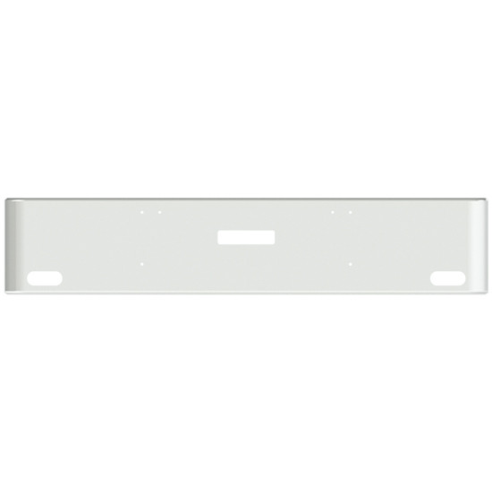 20 Inch Chrome Rolled End American Eagle Bumper W/ Tow, 2 Oval Light Holes