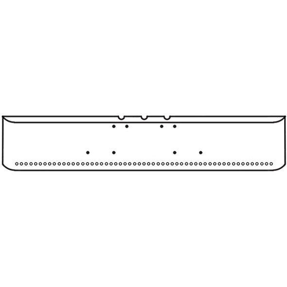 18 Inch Chrome Steel Texas Square Rolled End Bumper W/ Mounting Holes Only 55 - 3/4 Inch Light Holes For Freightliner FLD Classic & Cabover SFA 1984-1999