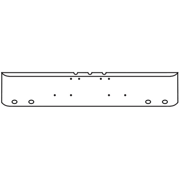 18 Inch Chrome Steel Texas Square Rolled End Bumper W/ Mounting Holes Only 4 M3 Or P3 Light Holes For Freightliner FLD Classic & Cabover SFA 1984-1999