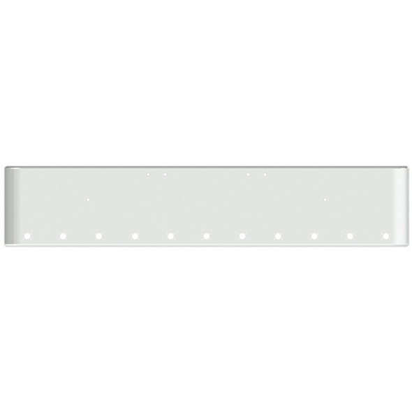 18 Inch Chrome Steel Texas Square Rolled End Bumper W/ Mounting Holes Only 11 M3 Or P3 Light Holes For Freightliner Classic 2002-2007