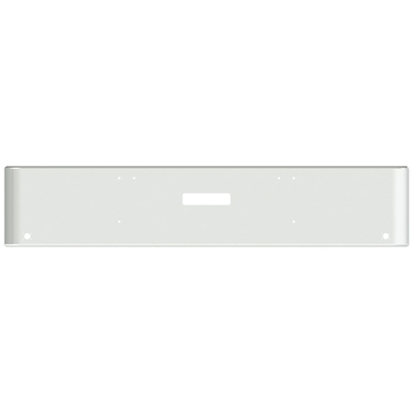 18 Inch Chrome Steel Texas Square Rolled End Bumper W/ Mounting & Tow/Hitch Holes 2 M3 Or P3 Light Holes For Freightliner FLD Classic XL 2008-2010