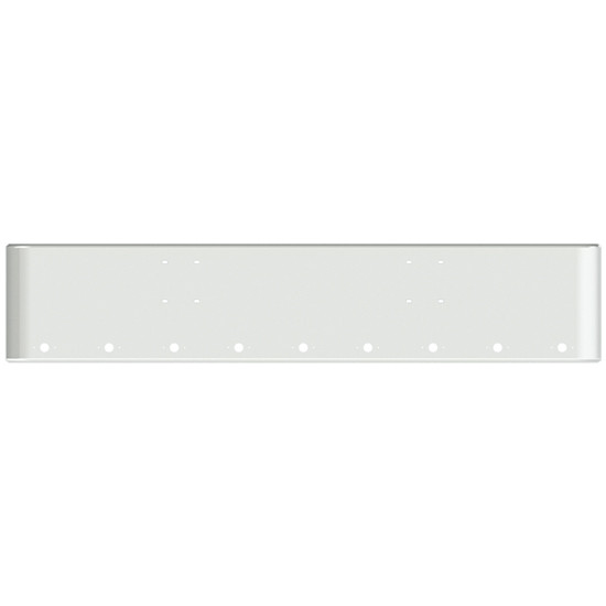 22 Inch Chrome Steel Texas Square Bumper W/ Mounting Holes Only 9 M1 Millennium Light Holes For International 9900I SFA 2000 And Newer