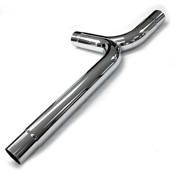 Chrome 5 Inch Tapered Y-Pipe For BESTfit Long For Peterbilt 378, 379, 389, 389 Glider