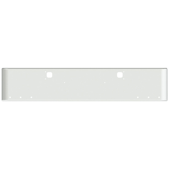 22 Inch Chrome Steel Texas Square Bumper W/ Mounting & Tow/Hitch Holes 6 - 3/4 Inch Light Holes For Kenworth W900L 1982-2010