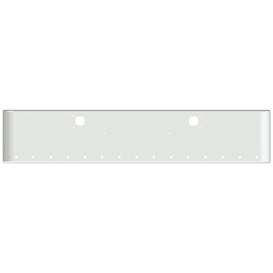 22 Inch Chrome Steel Texas Square Bumper W/ Mounting & Tow/Hitch Holes 15 - 3/4 Inch Light Holes For Kenworth W900L 1982-2010