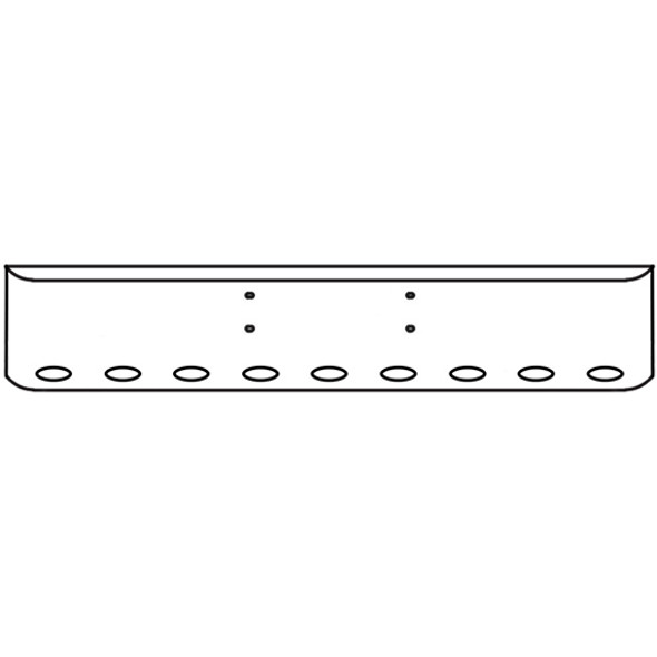 18 Inch Chrome Steel Texas Square Rolled End Bumper W/ Mounting Holes Only 9 M1 Millennium Light Holes For Western Star 4900SF, 4900FA, Heritage, Constellation, 2007 & Older