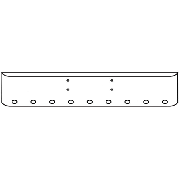 22 Inch Chrome Steel Texas Square Bumper W/ Mounting Holes Only 9 M3 Or P3 Light Holes For Western Star 4900SF, 4900FA, Heritage, Constellation, 2007 & Older