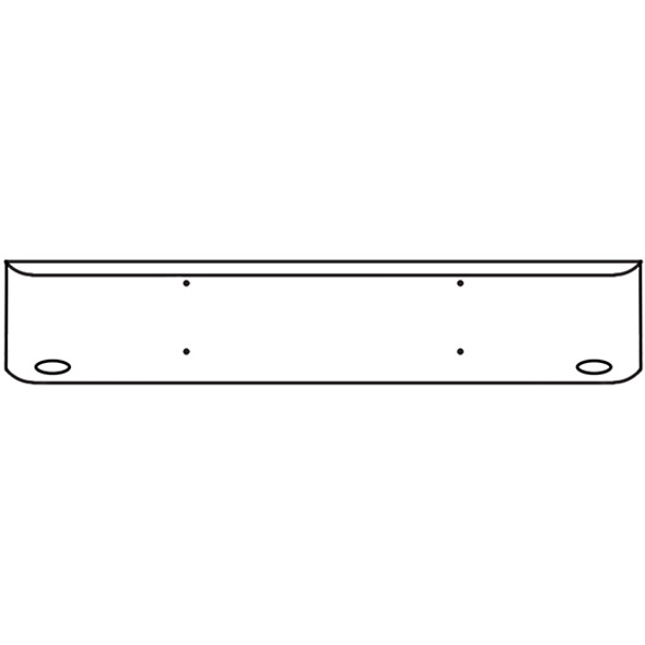 22 Inch Chrome Steel Texas Square Bumper W/ Mounting Holes Only 2 M1 Millennium Light Holes For Western Star 4900SF 2008 & Newer