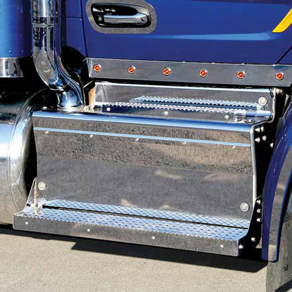 41 Inch 304 Stainless Steel DPF Cover W/ Exhaust Cutout  For Peterbilt 567 SBA, 579 2013-2021