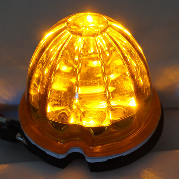 Legendary 3 Inch Watermelon Light, Stud Mount - Amber LED / Amber Glass Lens