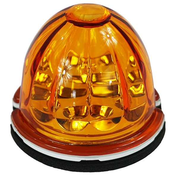 Legendary 3 Inch Watermelon Light, Stud Mount - Amber LED / Amber Glass Lens