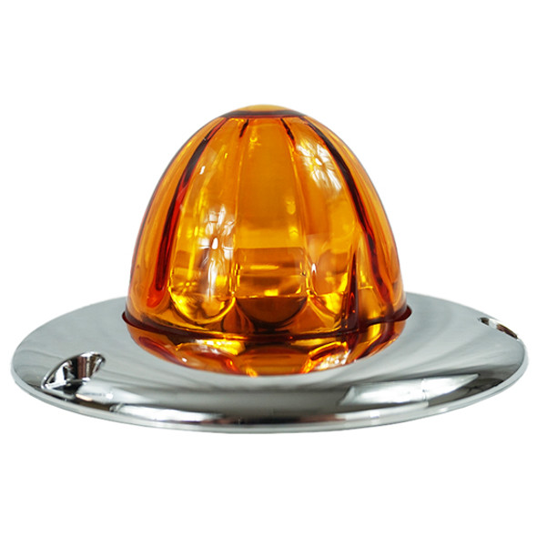 Legendary 3 Inch Watermelon Light W/ Flat Bezel - Amber LED / Amber Glass Lens