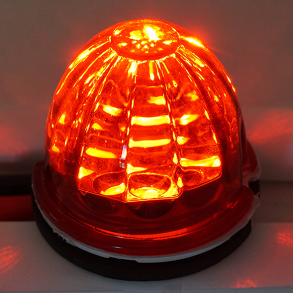 Legendary 3 Inch Watermelon Light, Stud Mount - Red LED / Red Glass Lens