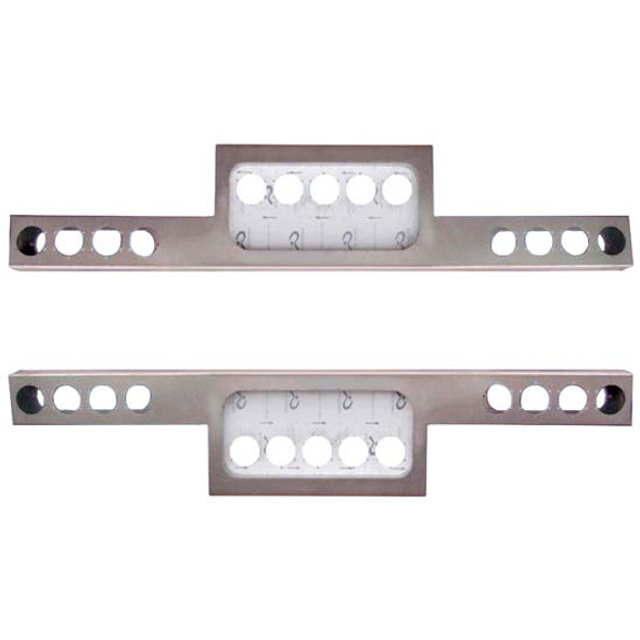 96 Inch 12 Gauge SS Rear T-Bar Style Light Bar W/ 13 Round 4 Inch Light Holes