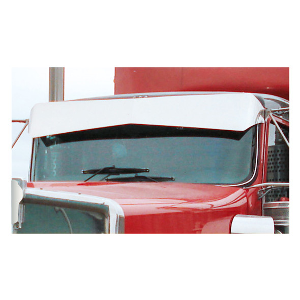 11 To 7 Inch Stainless Steel Reverse Bowtie Drop Visor, Side Mount For Kenworth T800 & W900 W/ Flat Glass
