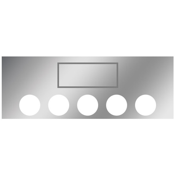 12 Gauge Customs Stainless Steel Rear Center Panel W/ 5 Round 4 Inch Light Holes And Recessed License Plate Mount